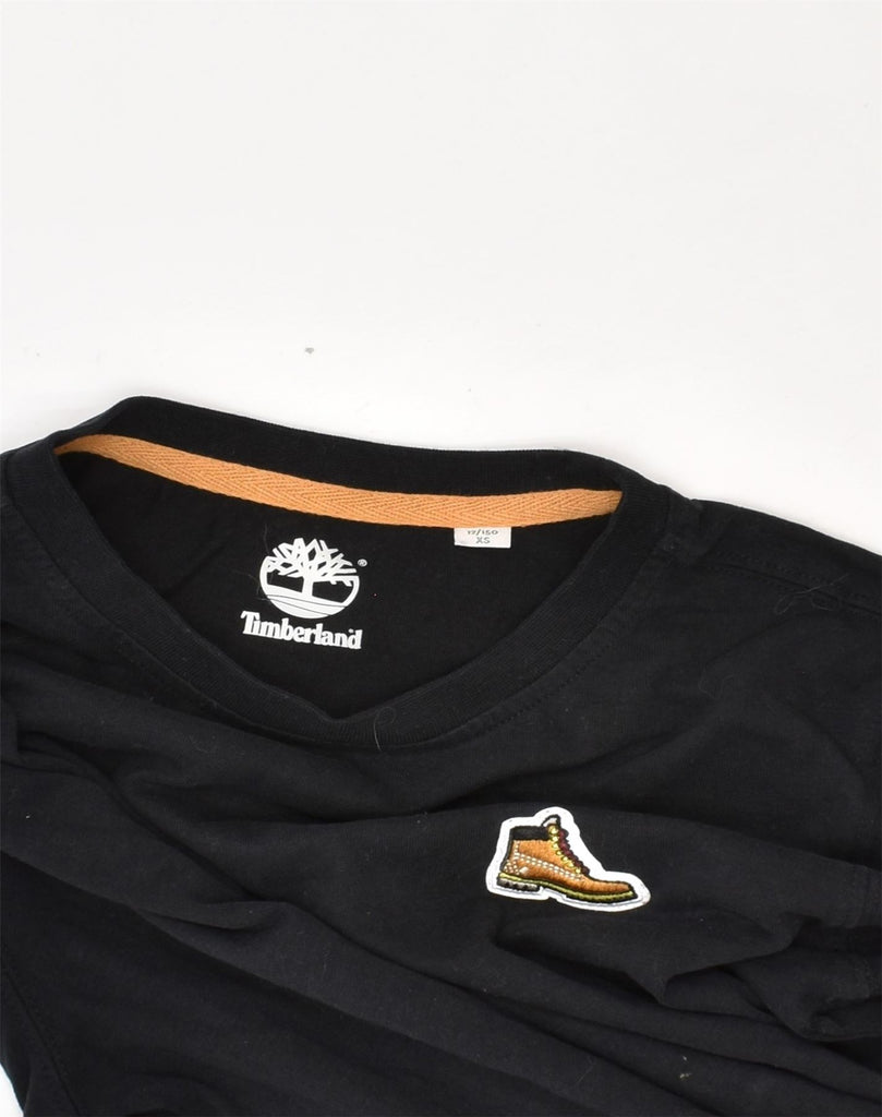 TIMBERLAND Boys Top Long Sleeve 11-12 Years XS Black Cotton | Vintage | Thrift | Second-Hand | Used Clothing | Messina Hembry 