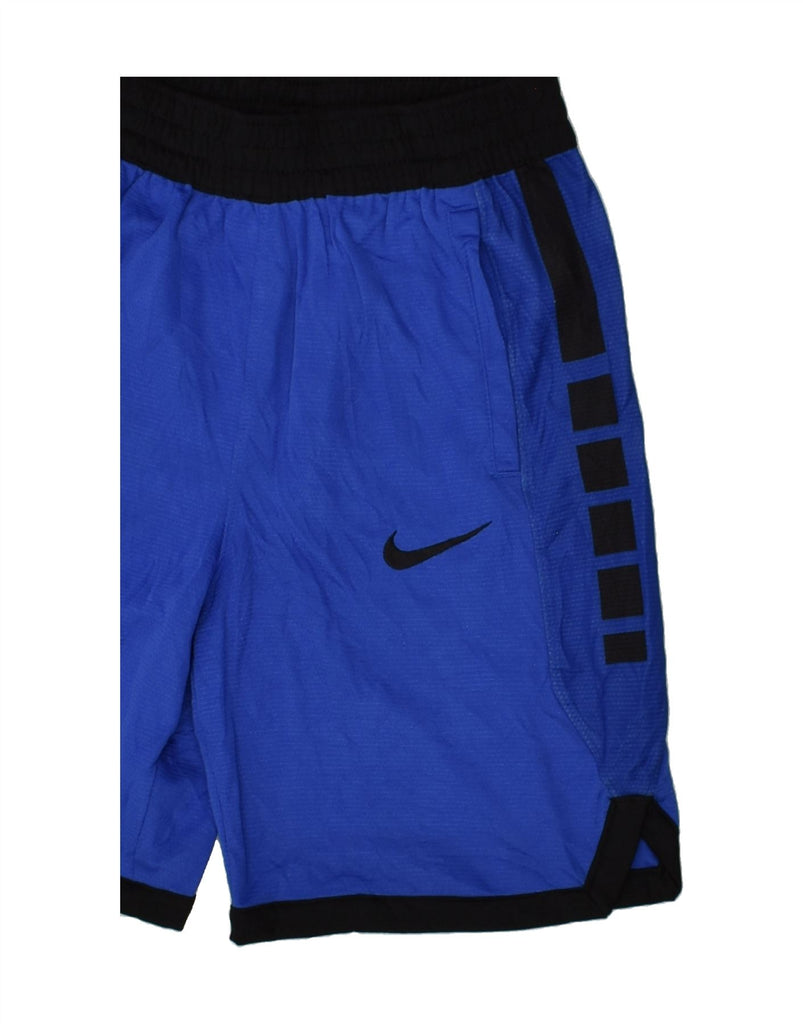 NIKE Boys Sport Shorts 6-7 Years Blue Colourblock Polyester | Vintage Nike | Thrift | Second-Hand Nike | Used Clothing | Messina Hembry 