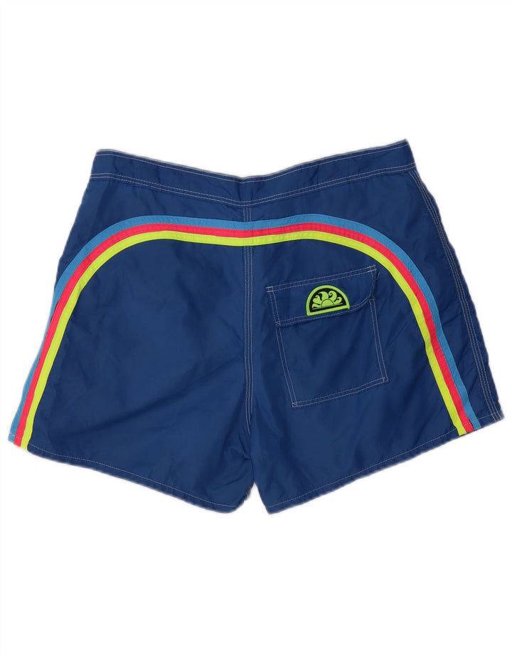 Sundek Mens Swimming Shorts Medium  Blue Nylon