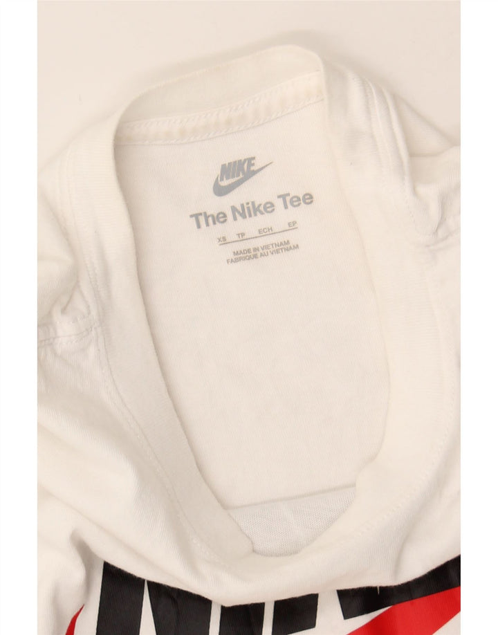 NIKE Mens Graphic T-Shirt Top XS White Cotton