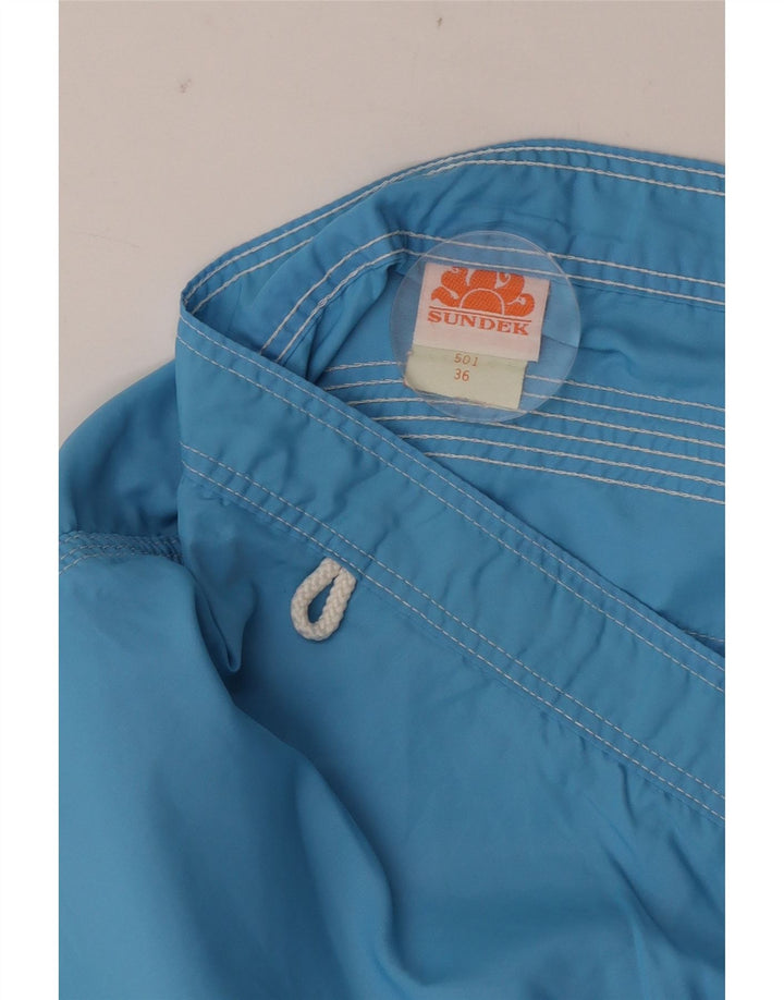 Sundek Mens Swimming Shorts Large  Blue Nylon