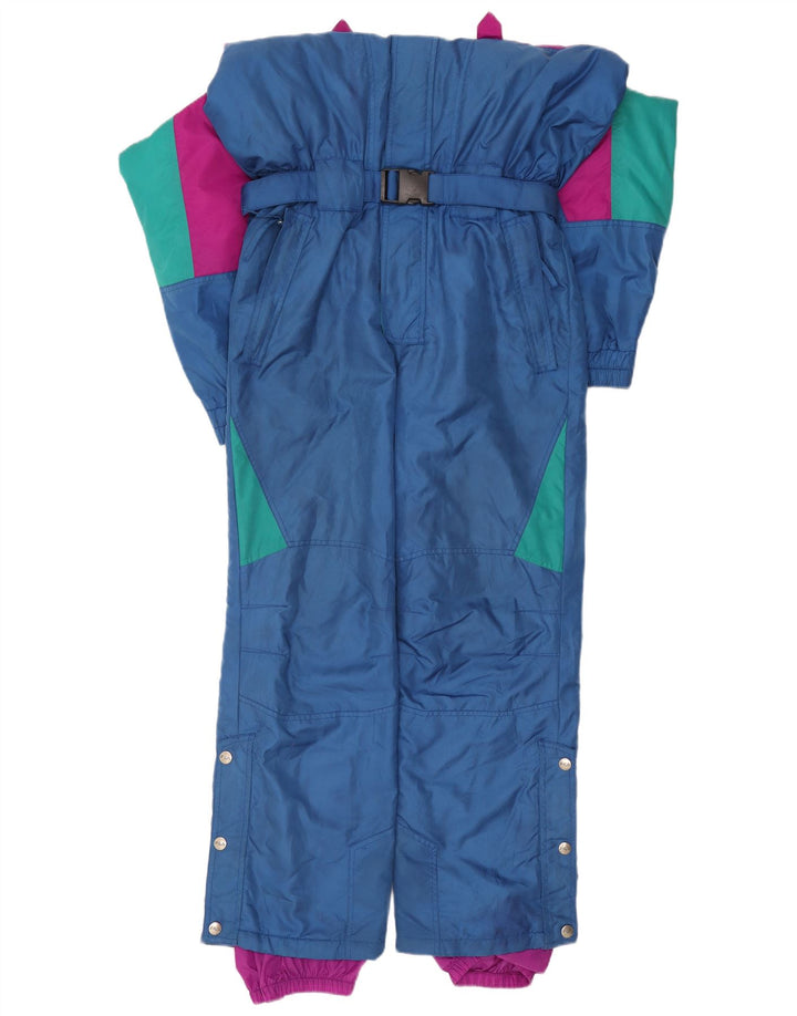 Fila Mens Hooded Ski Jumpsuit IT 48 Medium Blue Colourblock Polyester