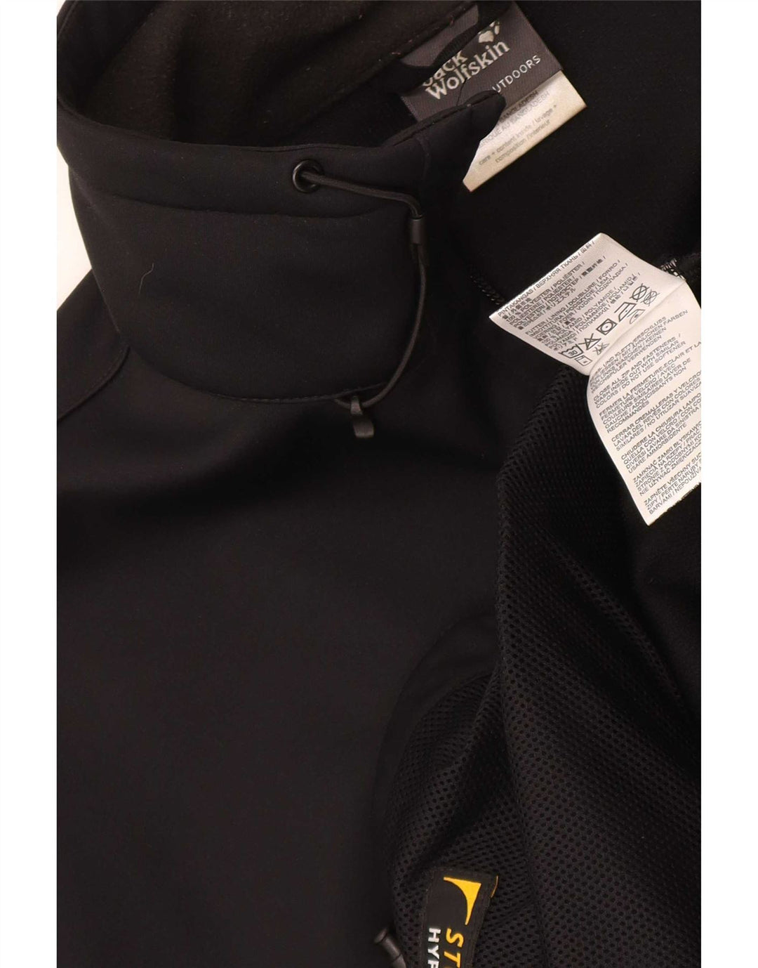 Jack Wolfskin Mens Windbreaker Jacket UK 48 2XL Black Polyester