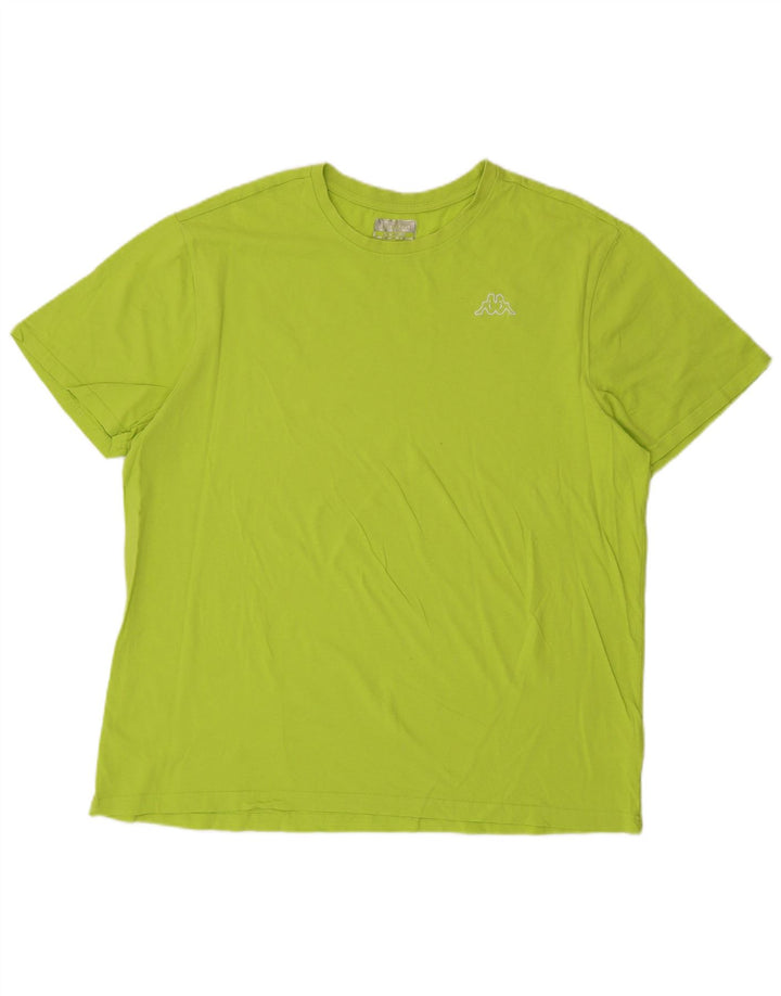 Kappa Mens T-Shirt Top 2XL Green Cotton
