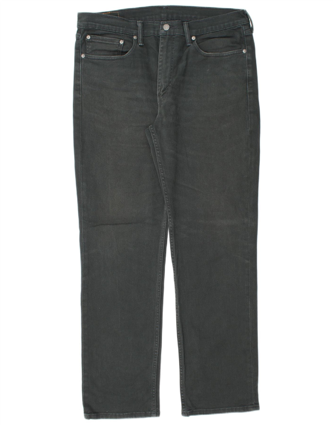 LEVI'S Mens 514 Straight Jeans W36 L32 Black Cotton