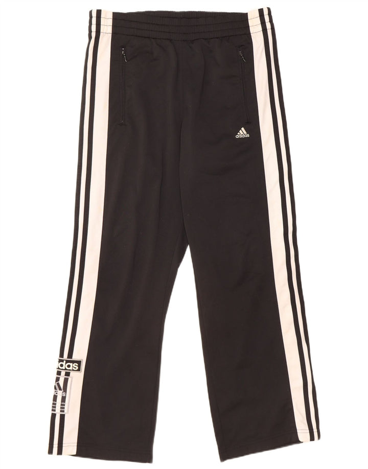 ADIDAS Mens Graphic Tracksuit Trousers XS Black Colourblock Polyester