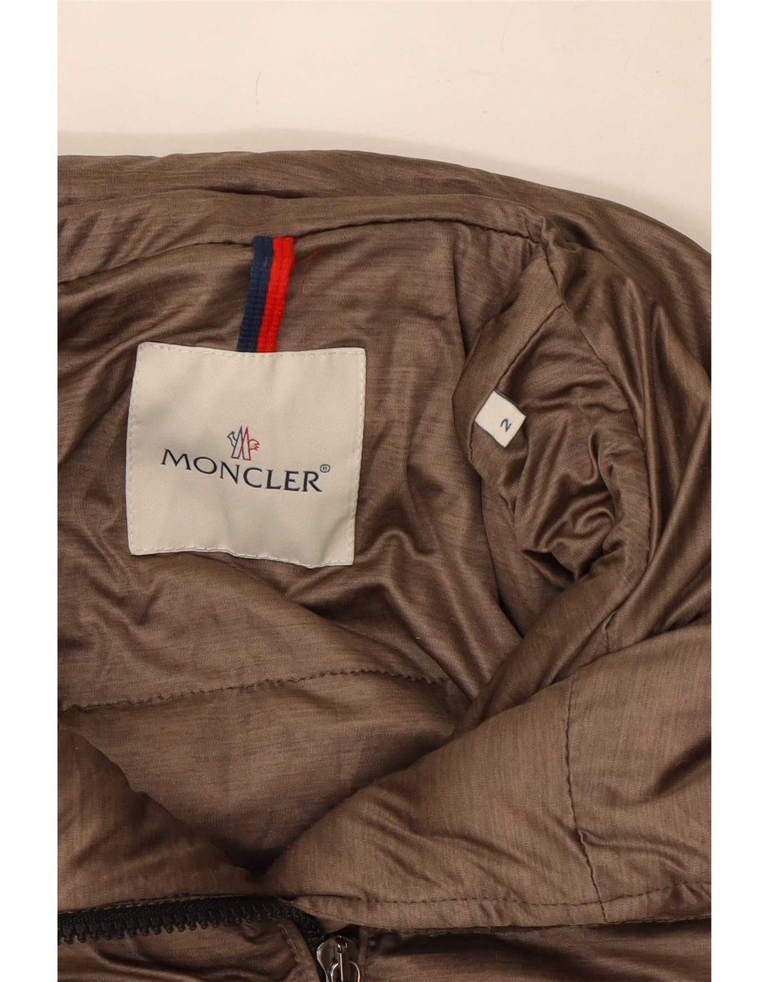 Moncler Womens Padded Jacket Size 2 Small Brown Polyester