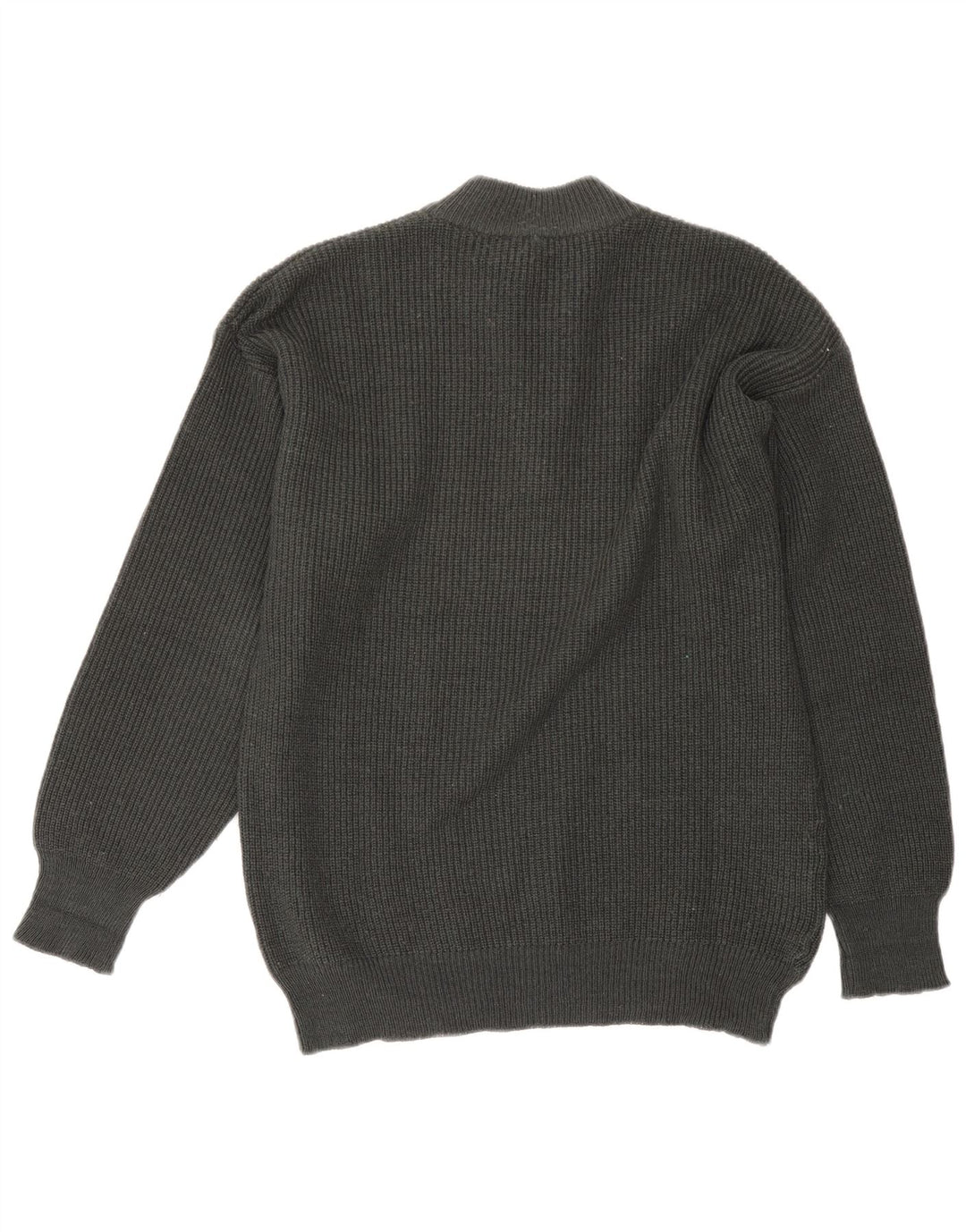 POP 84 Mens Turtle Neck Jumper Sweater Large Grey Colourblock Acrylic