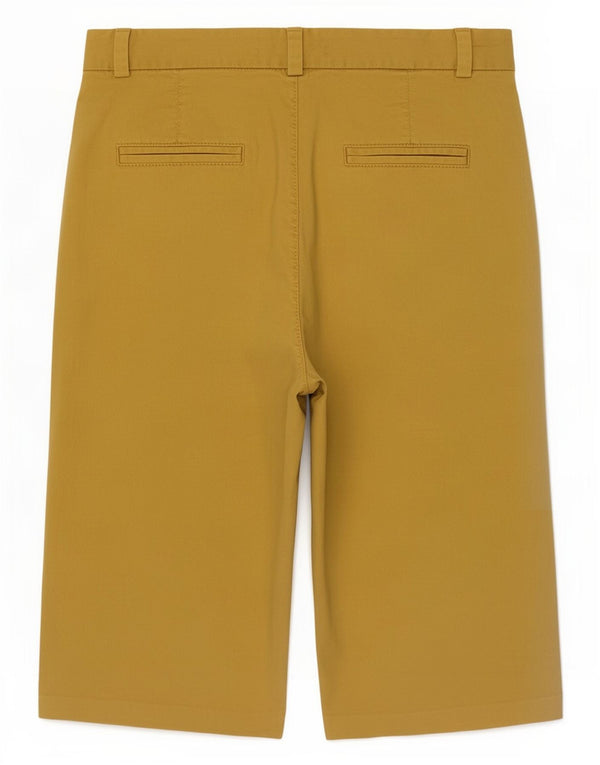 Marks & Spencer Womens Chino Shorts UK 10 Small W30 Yellow Cotton
