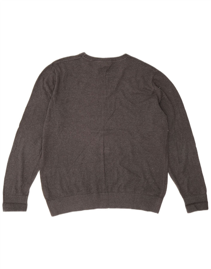 Gap Mens Crew Neck Jumper Sweater Large Grey Cotton