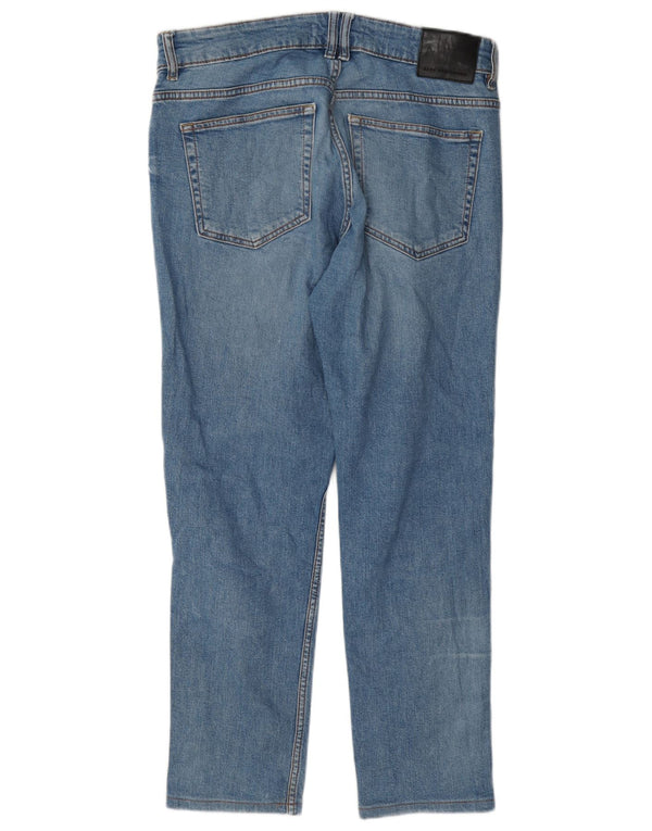 Zara Mens Slim Jeans EU 42 Large W32 L27 Blue Cotton