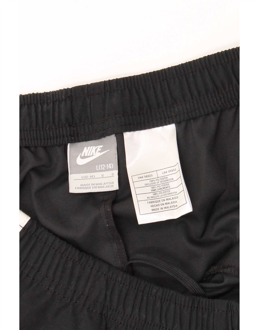 Nike Womens Capri Tracksuit Trousers US 12/14 Large Black Colourblock