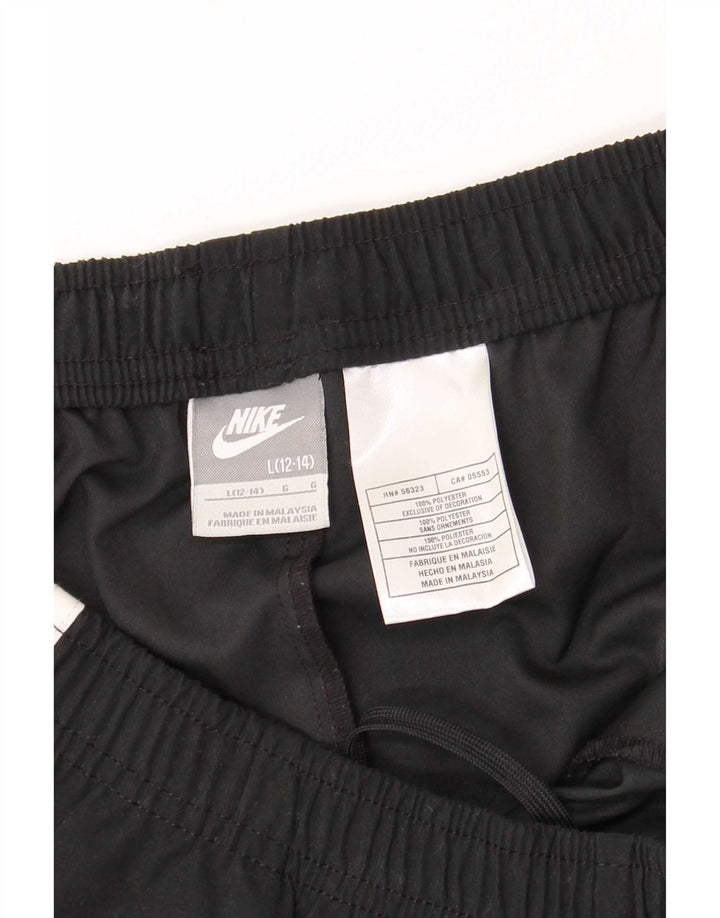 Nike Womens Capri Tracksuit Trousers US 12/14 Large Black Colourblock