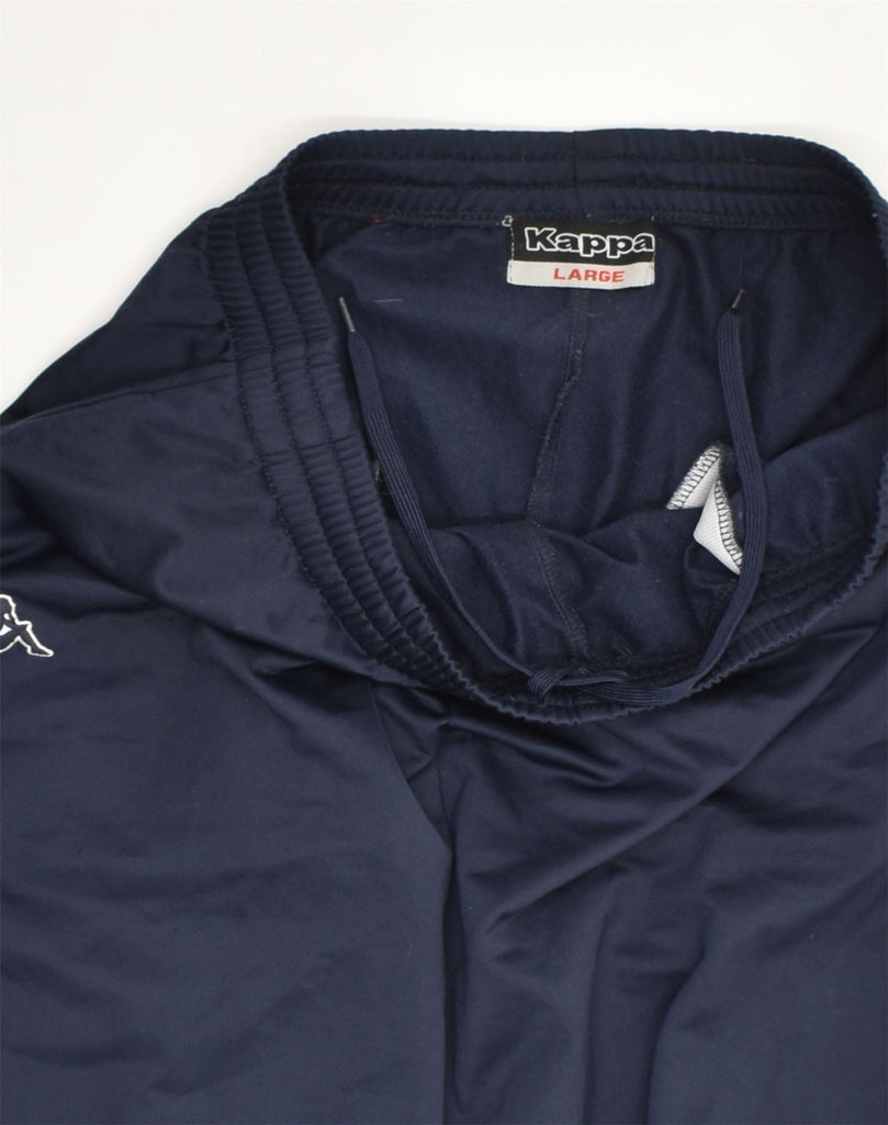 KAPPA Mens Tracksuit Trousers Large Navy Blue Polyester | Vintage Kappa | Thrift | Second-Hand Kappa | Used Clothing | Messina Hembry 