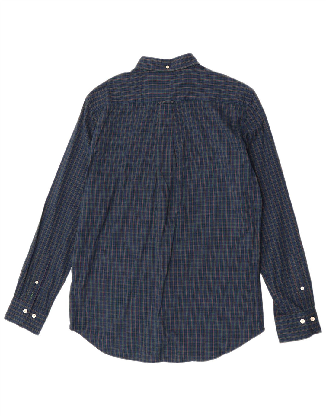 Gant Mens Regular Fit Shirt Size 39/40 15 3/4 Medium Navy Blue Gingham