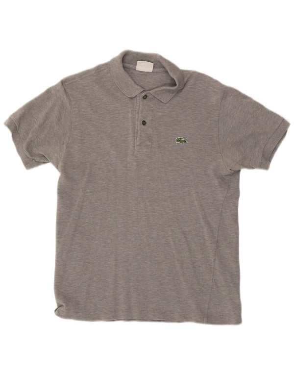 LACOSTE Mens Polo Shirt Size 3 Small Grey Cotton