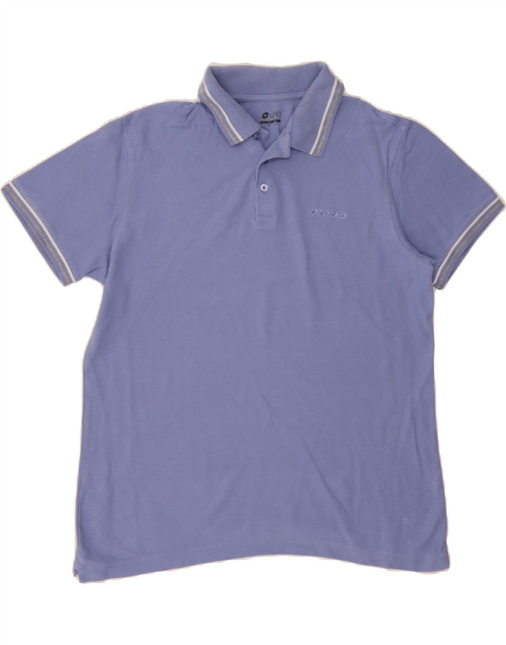 LOTTO Mens Polo Shirt Large Purple Vintage Lotto and Second-Hand Lotto from Messina Hembry 
