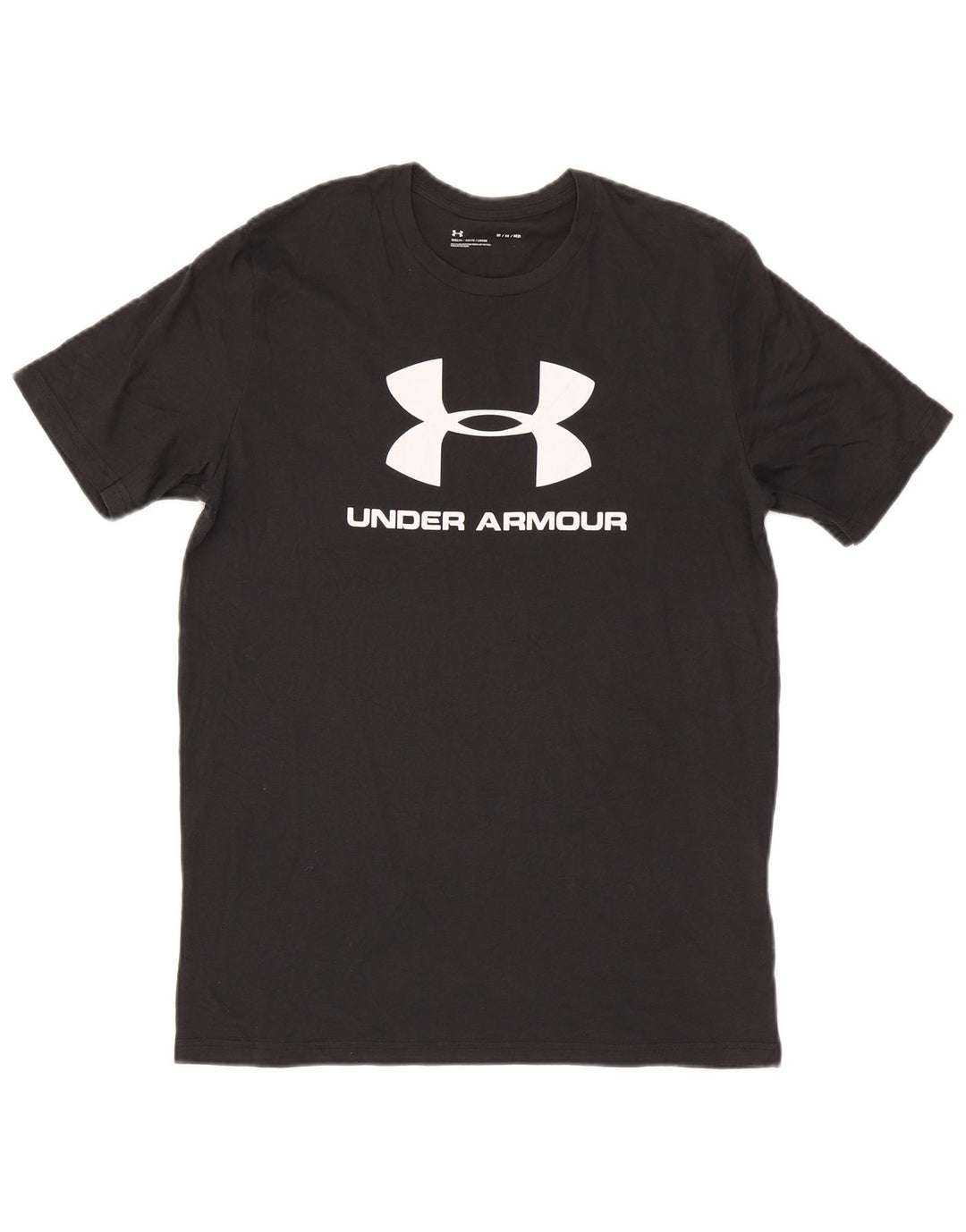 Under Armour Mens Graphic T-Shirt Top Medium Black Cotton