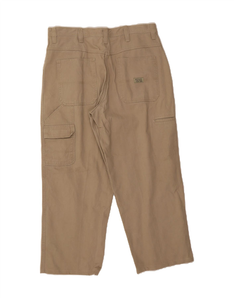 WRANGLER Mens Straight Cargo Trousers W36 L27 Beige Cotton Vintage Wrangler and Second-Hand Wrangler from Messina Hembry 