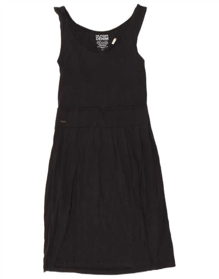 Tommy Hilfiger Womens Sleeveless Basic Dress UK 10 Small Black Viscose