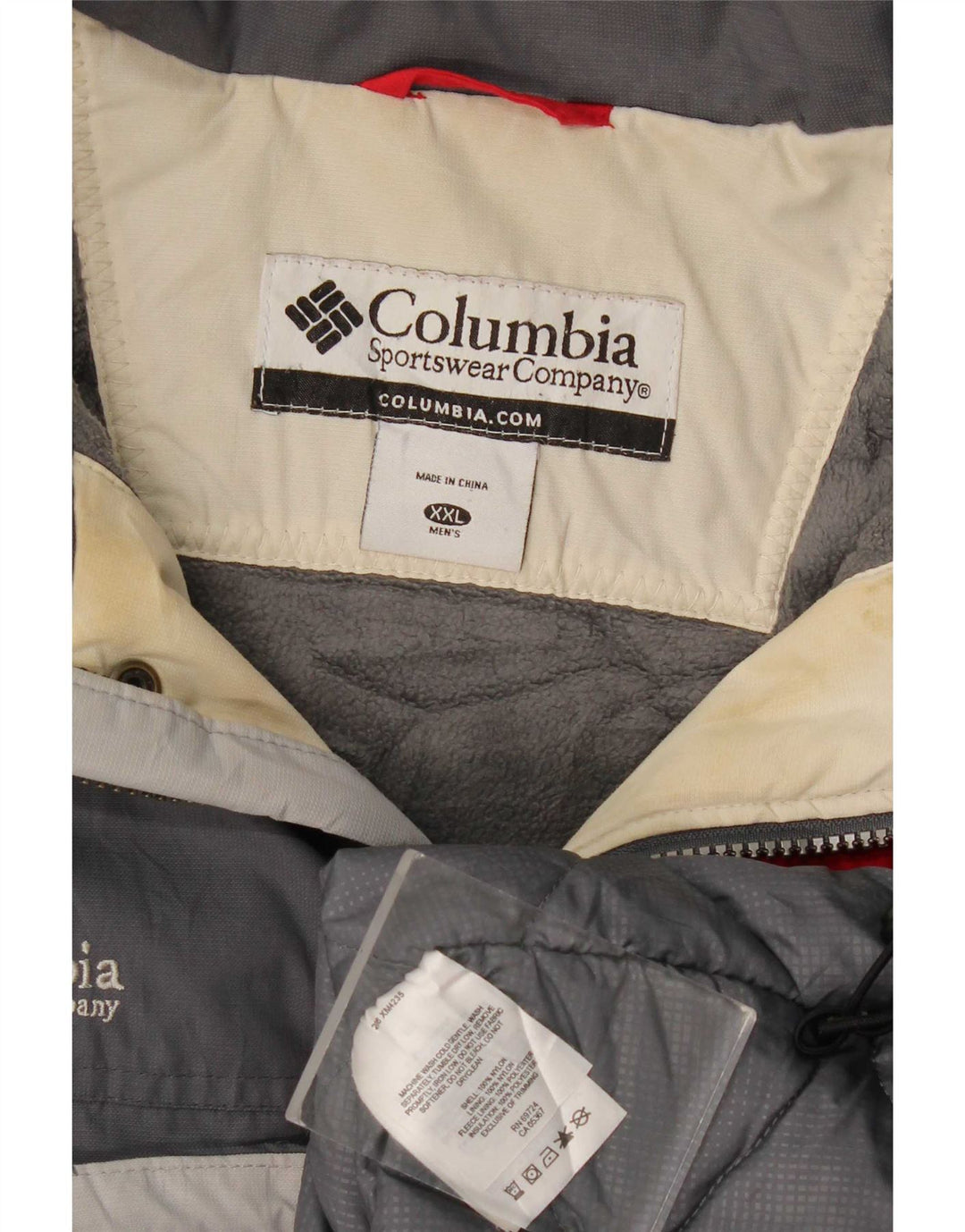 Columbia Mens Windbreaker Jacket UK 44 2XL Grey Colourblock Nylon