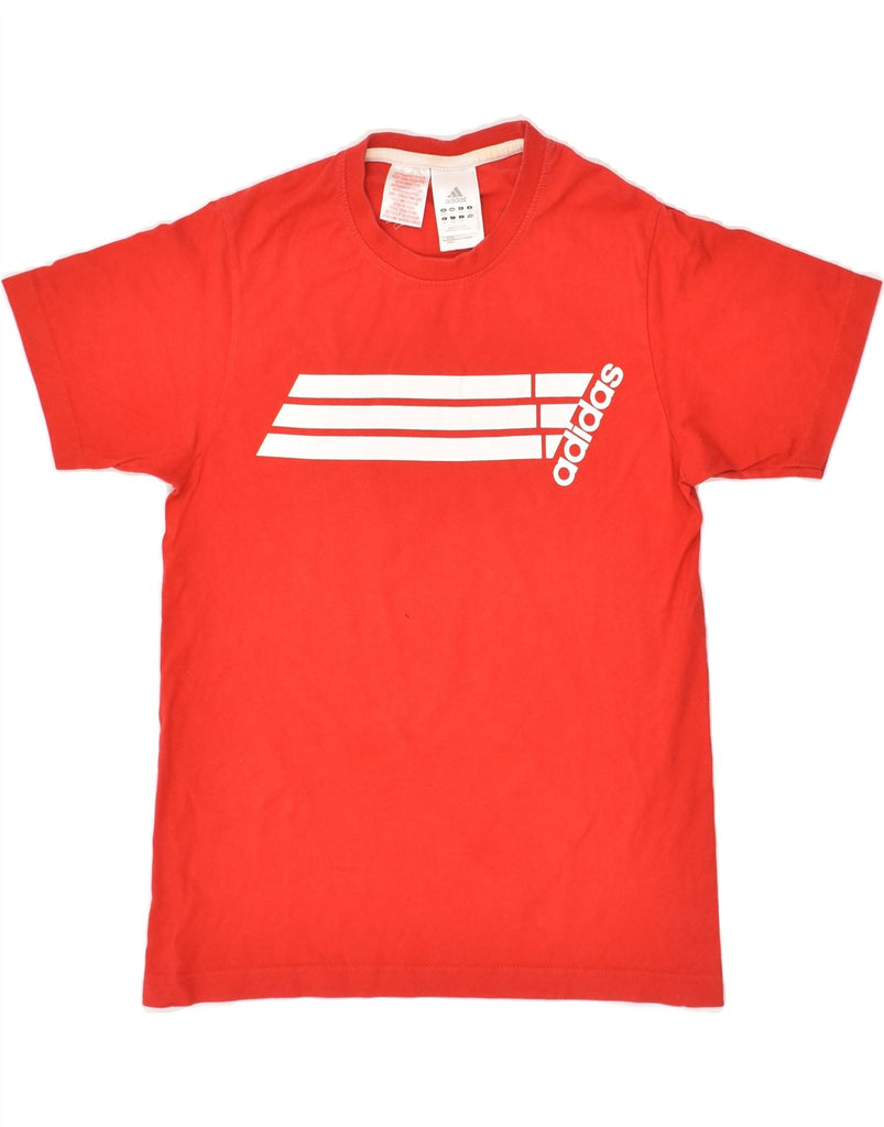 ADIDAS Boys Graphic T-Shirt Top 13-14 Years Red Cotton | Vintage Adidas | Thrift | Second-Hand Adidas | Used Clothing | Messina Hembry 