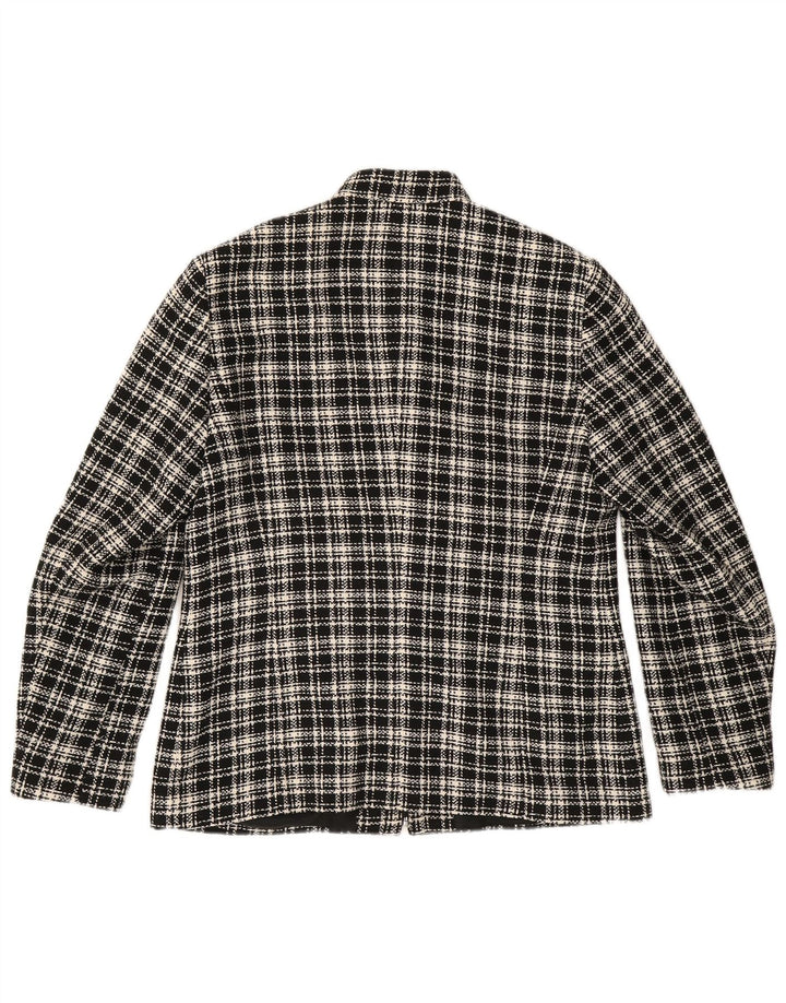 Gerry Weber Womens Blazer Jacket UK 16 Large Black Check Polyester