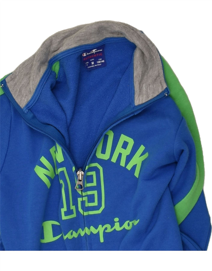 CHAMPION Boys Graphic Tracksuit Top Jacket 9-10 Years Medium  Blue | Vintage Champion | Thrift | Second-Hand Champion | Used Clothing | Messina Hembry 