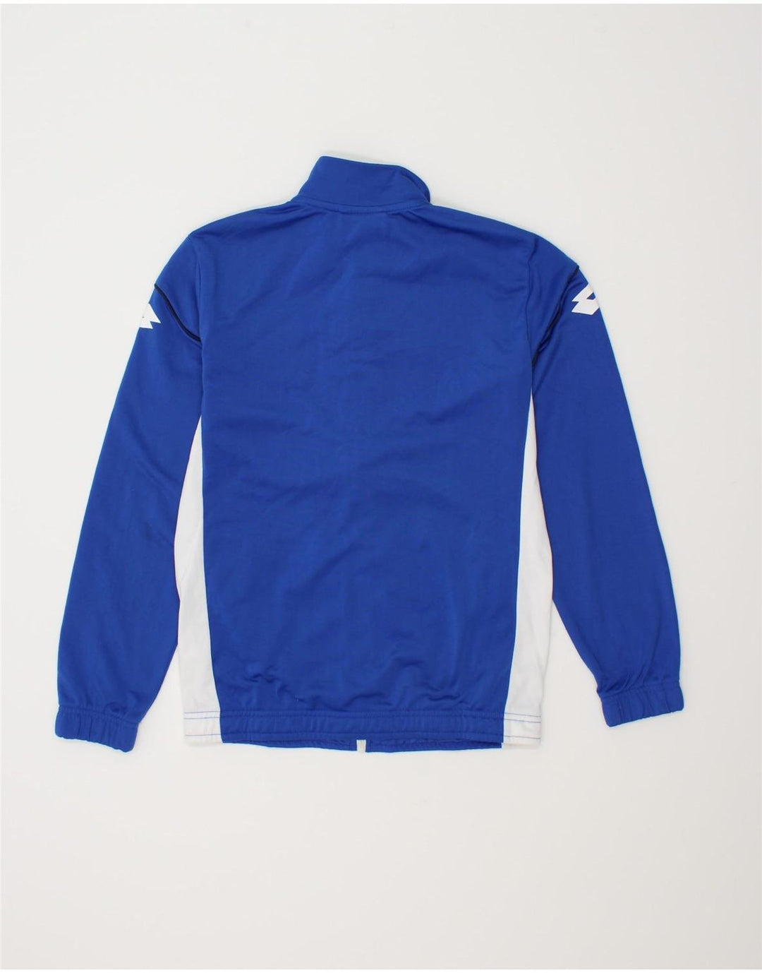 LOTTO Boys Graphic Tracksuit Top Jacket 13-14 Years Large Blue Colourblock Vintage Lotto and Second-Hand Lotto from Messina Hembry 