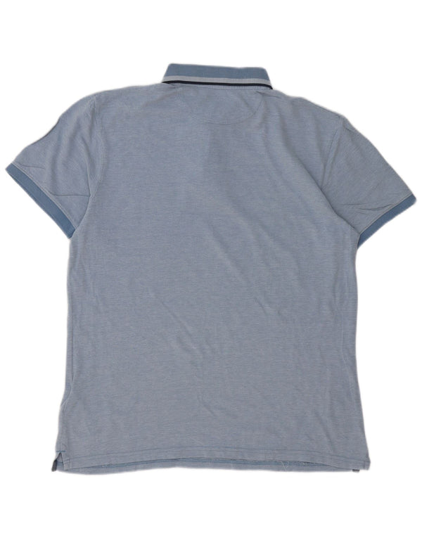 Timberland Mens Slim Fit Polo Shirt Large Blue Cotton