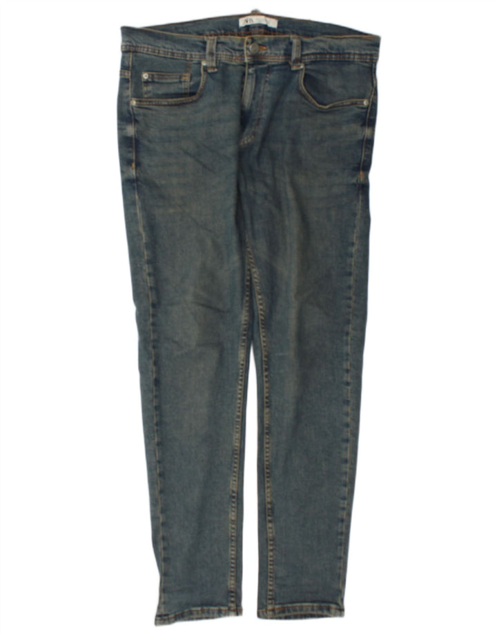 Zara Mens Slim Jeans EU 44 Large W34 L31 Blue Cotton