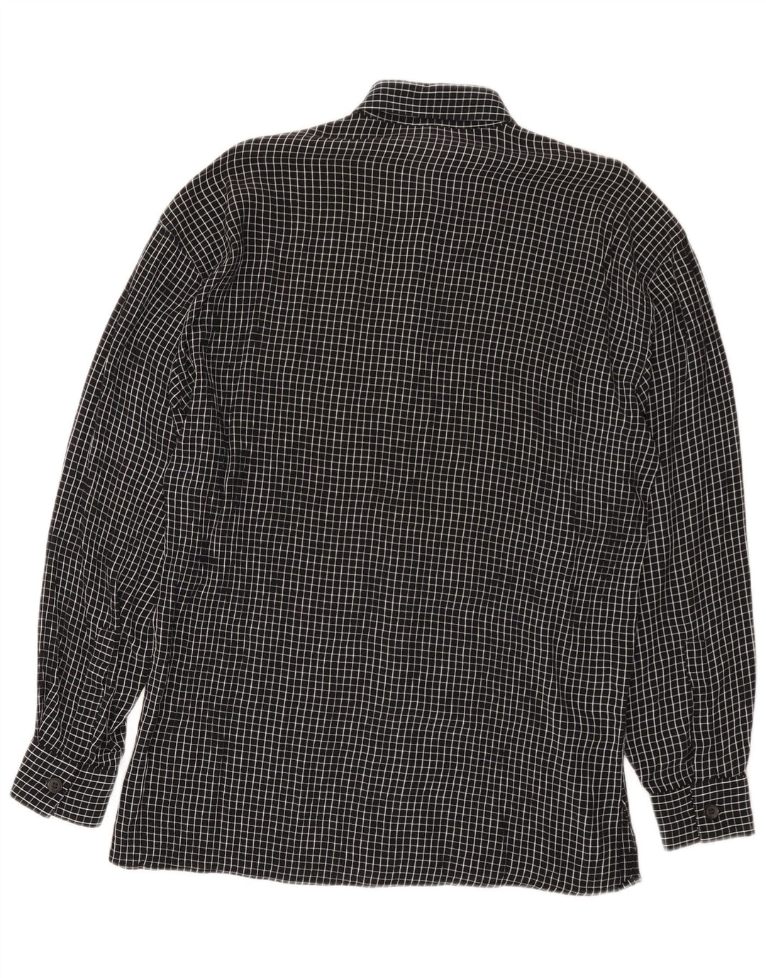 Vintage Mens Shirt Medium Black Check