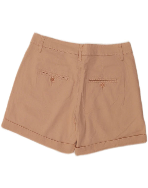 Benetton Womens Chino Shorts UK 8 Small W28 Medium Pink Cotton