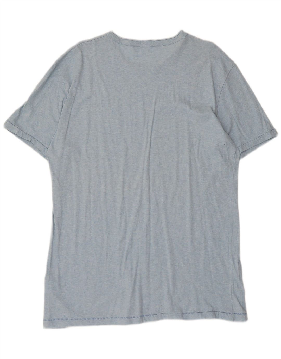 Benetton Mens Graphic T-Shirt Top 2XL Blue Cotton