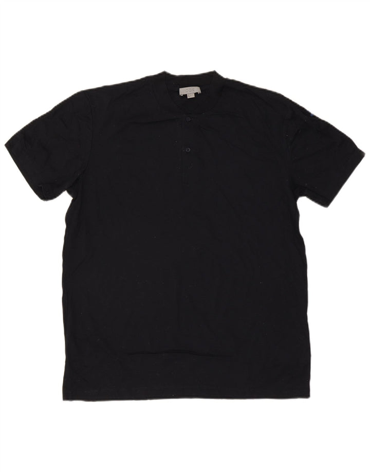 Cos Mens T-Shirt Top Medium Navy Blue Cotton