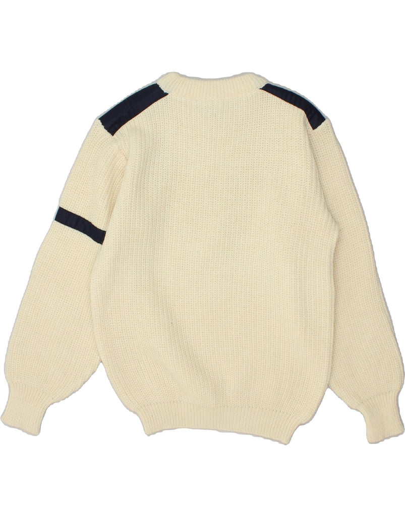 SUCCO DI LANA Womens Crew Neck Jumper Sweater UK 14 Medium Off White | Vintage Succo Di Lana | Thrift | Second-Hand Succo Di Lana | Used Clothing | Messina Hembry 