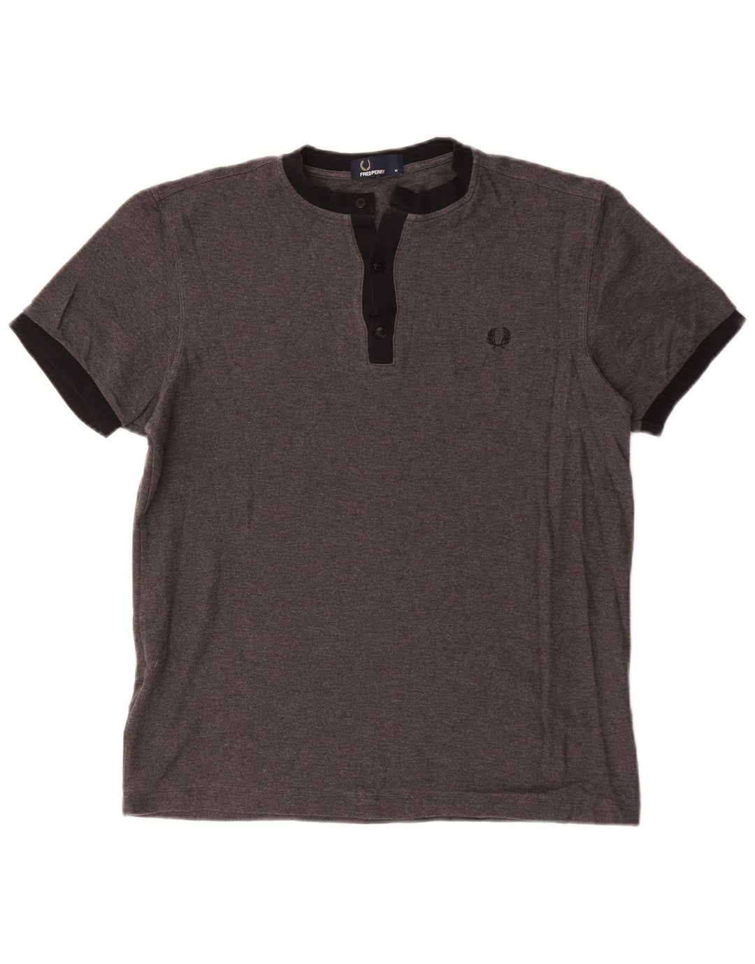 Fred Perry Mens T-Shirt Top Medium Grey Cotton
