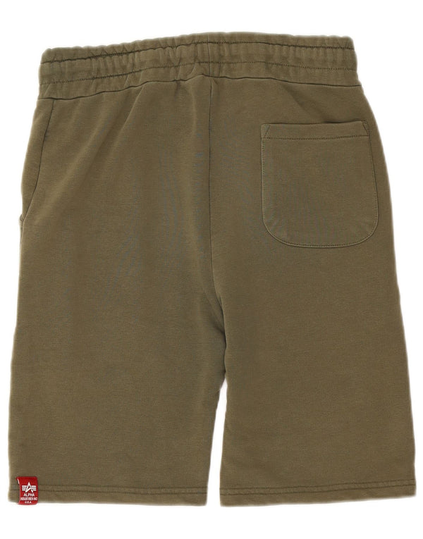 ALPHA INDUSTRIES Mens Sport Shorts Medium  Khaki Cotton