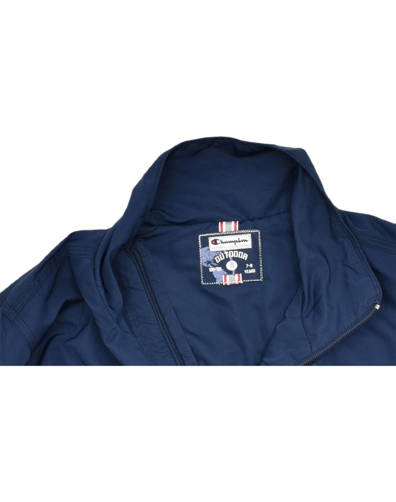 CHAMPION Boys Bomber Jacket 7-8 Years Small Navy Blue Polyester | Vintage | Thrift | Second-Hand | Used Clothing | Messina Hembry 