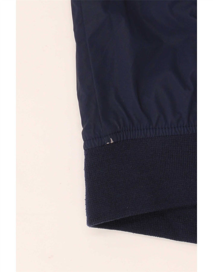 Zara Mens Bomber Jacket UK 40 Large Navy Blue Polyester