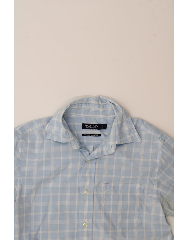 NAUTICA Mens Shirt Small Blue Check Cotton Vintage Nautica and Second-Hand Nautica from Messina Hembry 