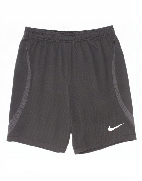 Nike Boys Dri Fit Sport Shorts 12-13 Years Large Black Check Polyester