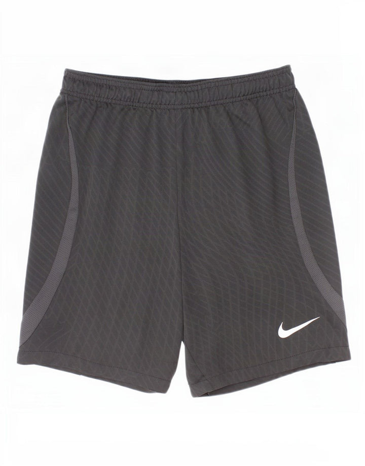 Nike Boys Dri Fit Sport Shorts 12-13 Years Large Black Check Polyester