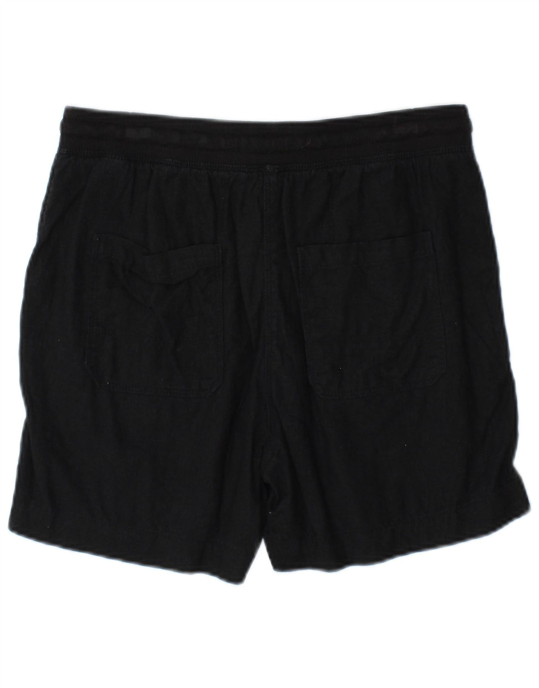 Marks & Spencer Womens Chino Shorts UK 10 Small W32 Black Linen