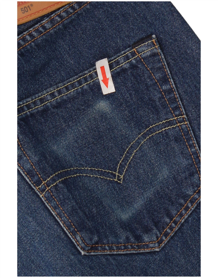Levi's Mens 501 Straight Jeans W30 L28 Navy Blue Cotton