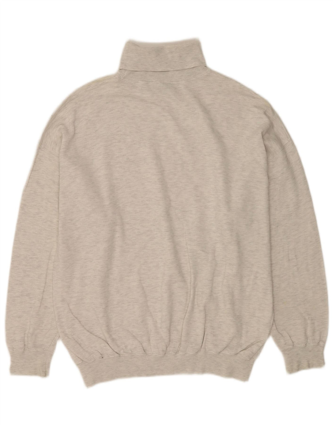 C & A Mens Roll Neck Jumper Sweater Large Grey Flecked Cotton