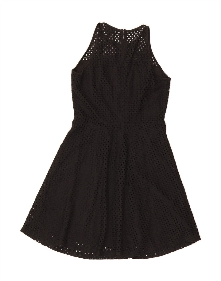MOSSIMO Womens Sleeveless A-Line Dress UK 10 Small Black Cotton Vintage Mossimo and Second-Hand Mossimo from Messina Hembry 