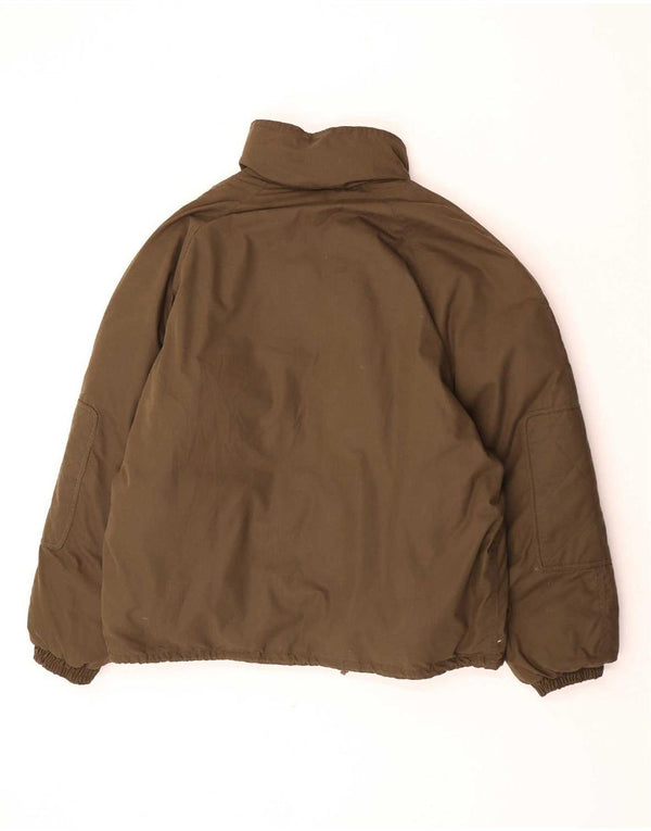 Vintage Mens Padded Jacket UK 42 XL Brown