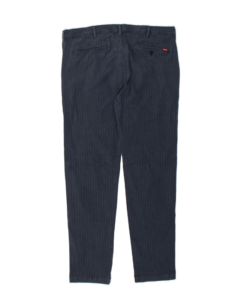 LEVI'S Mens Standard Tapered Chino Trousers W38 L34 Navy Blue Striped Vintage Levi's and Second-Hand Levi's from Messina Hembry 