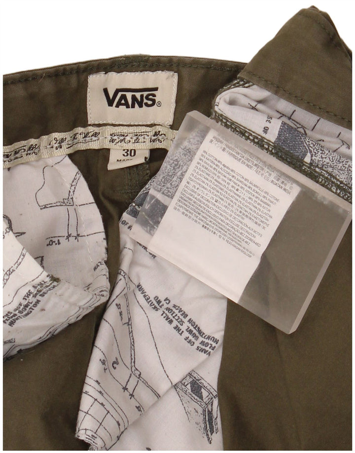 VANS Womens Slim Chino Trousers W30 L32 Khaki Cotton